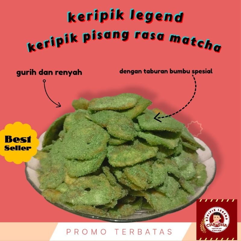 

keripik pisang rasa matcha | kerpik pisang | makanan ringan