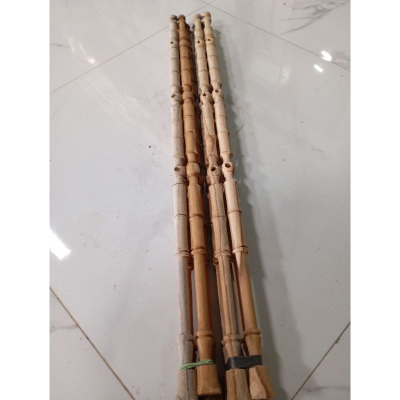 Tiang ukir sangkar burung 4pcs bahan kayu jati panjang 60cm
