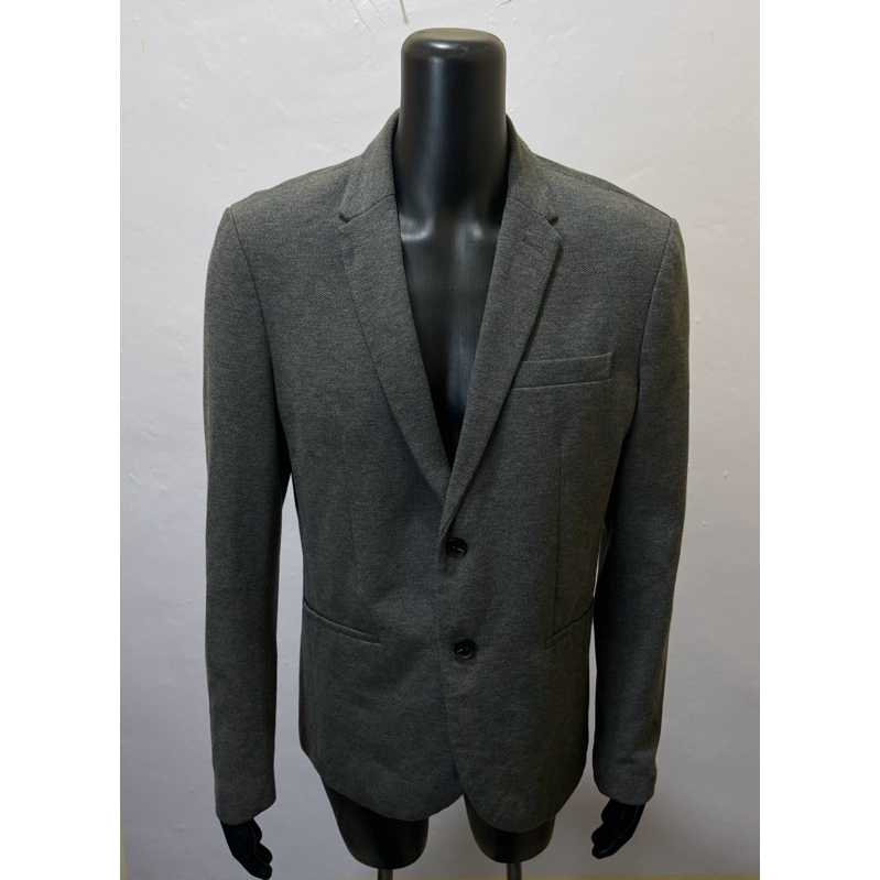 zara man blazer dark grey jas casual L