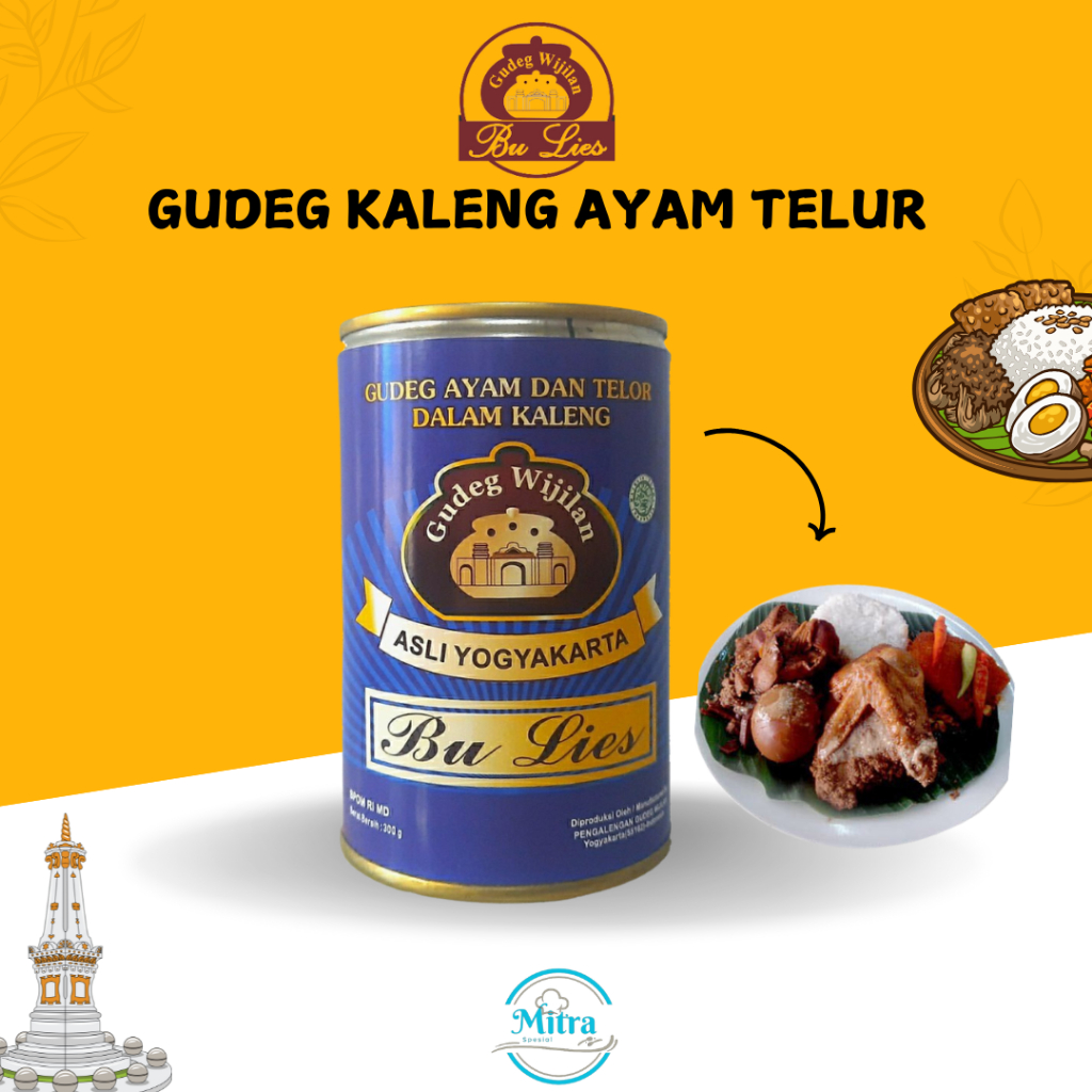 

Gudeg Kaleng Wijilan Bu Lies - Gudeg Khas Jogja/Oleh Oleh Jogja (Free Bubble Wrap)