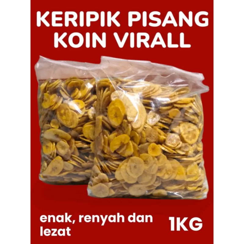 

Keripik pisang koin viral 500 gram