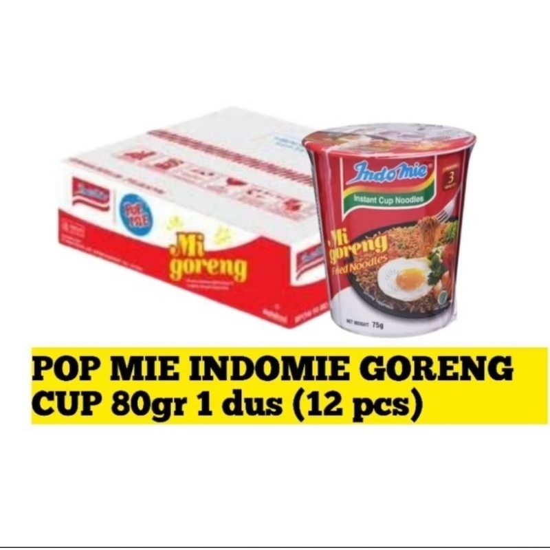 

Pop Mie Indomie Goreng 1 Dus isi 12 Pcs