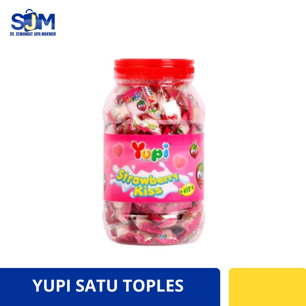 

PERMEN YUPI TOPLES RASA STRAWBERRY/ Strawberry kiss/ yupi strawberry 300gr