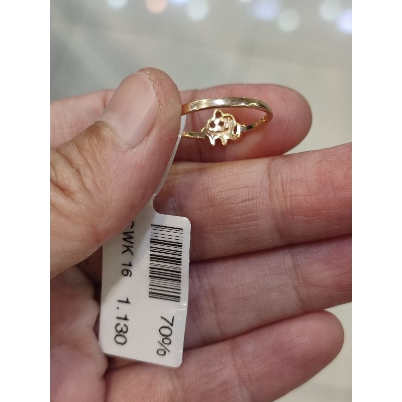 Cincin emas 70 gajah hati