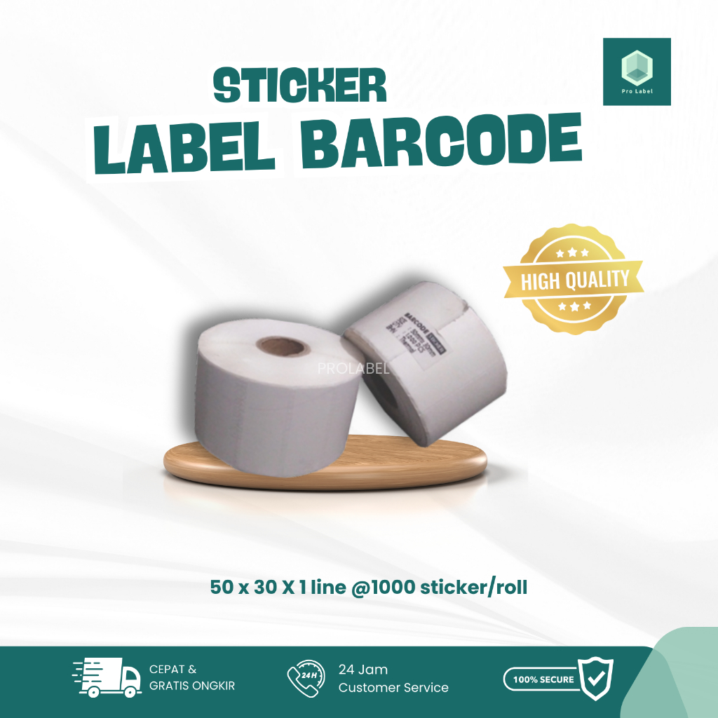 

Stiker Label Barcode Thermal ukuran 50x30mm