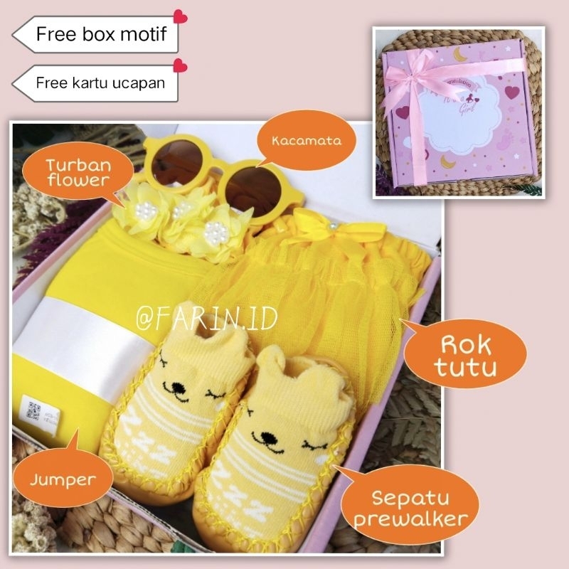 FARIN - Hampers Bayi Perempuan Cewek Parcel Baby Gift Set Kado Lahiran Varian Tutu