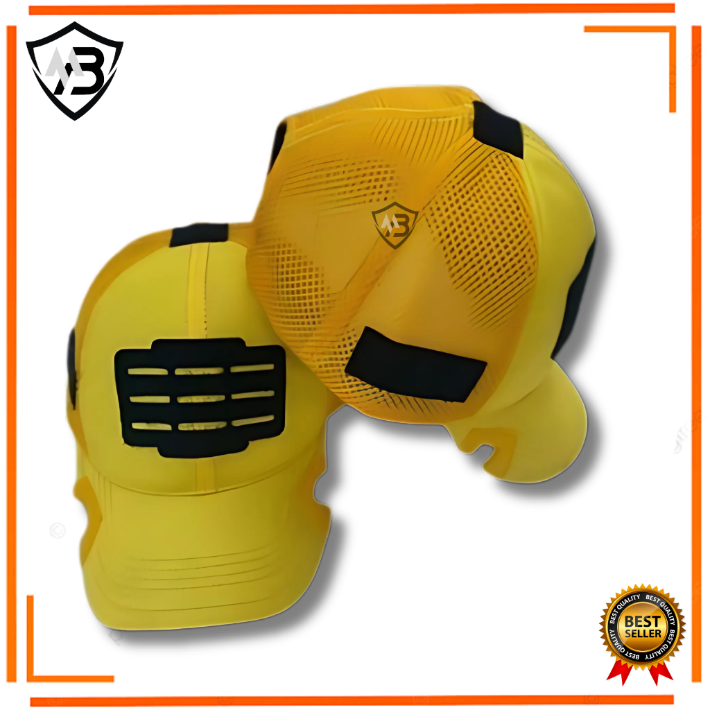 TERMURAH TOPI PRIA /WANITA COAK JARING VELCRO WARNA KUNING PAMEN PAMA PATI POLOS COD