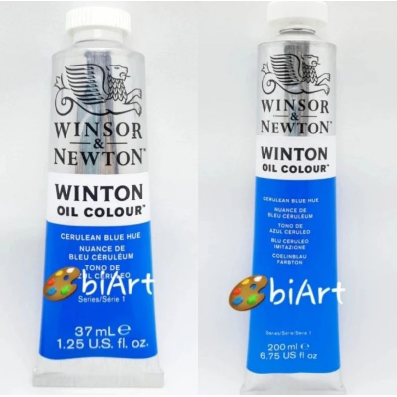 

Cat Minyak Winton Oil Colour 200ml / 37ml Cerulean Blue Hue Winsor & Newton