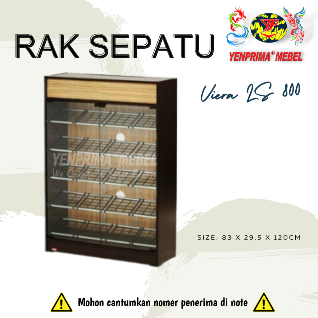[YENPRIMA] ACTIV VIERA LS 800 LEMARI SEPATU KACA 5 SUSUN / RAK SEPATU PROMO MURAH