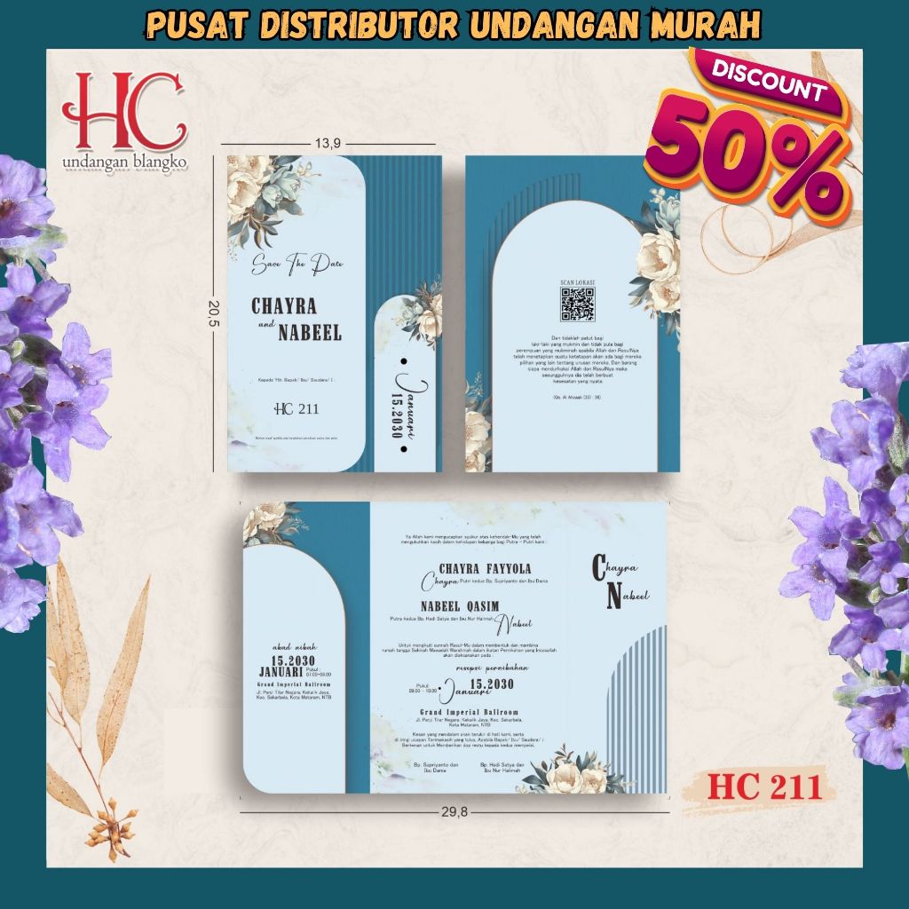 Blangko Undangan HC 211 Temurah | Blangko Undangan Murah | Blangko Undangan | Blangko Kosong |