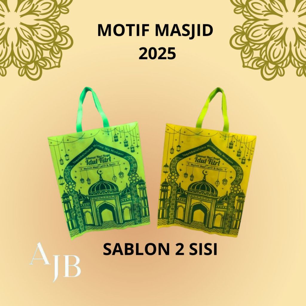 

Goodie Bag IDUL FITRI - Lebaran LEBARAN MASJID UK 38X45X8 (SABLON 2 SISI ) - Tas bingkisan lebaran (1 LUSIN isi 12 lembar)