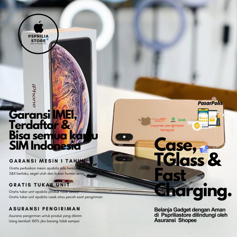 Apple iPhone XS Max 64GB 256GB Fullset seken Original Mulus