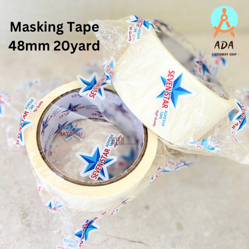 

MASKING TAPE 48mm(2 INCH) 20 YARD/ LAKBAN KERTAS/ DAISUKE/ SEVENSTAR