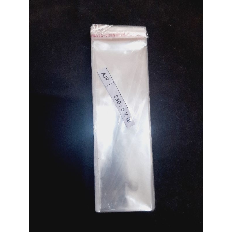PLASTIK OPP 6x18cm PLASTIK LENGKETAN PLASTIK BENING