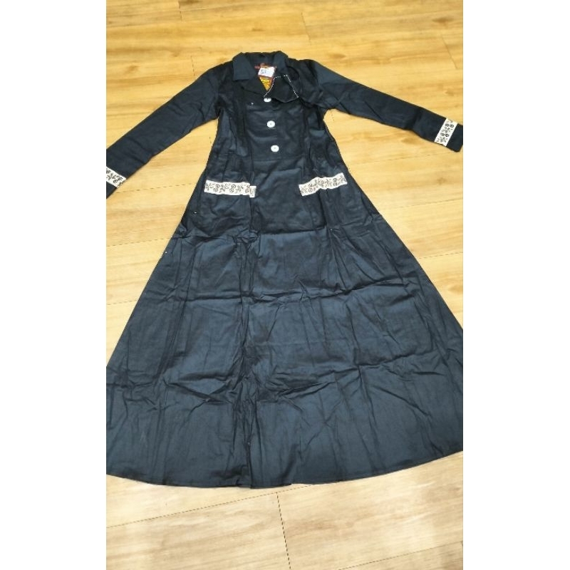 abaya dewasa dannis,UK.Xs,warna hitam,promo