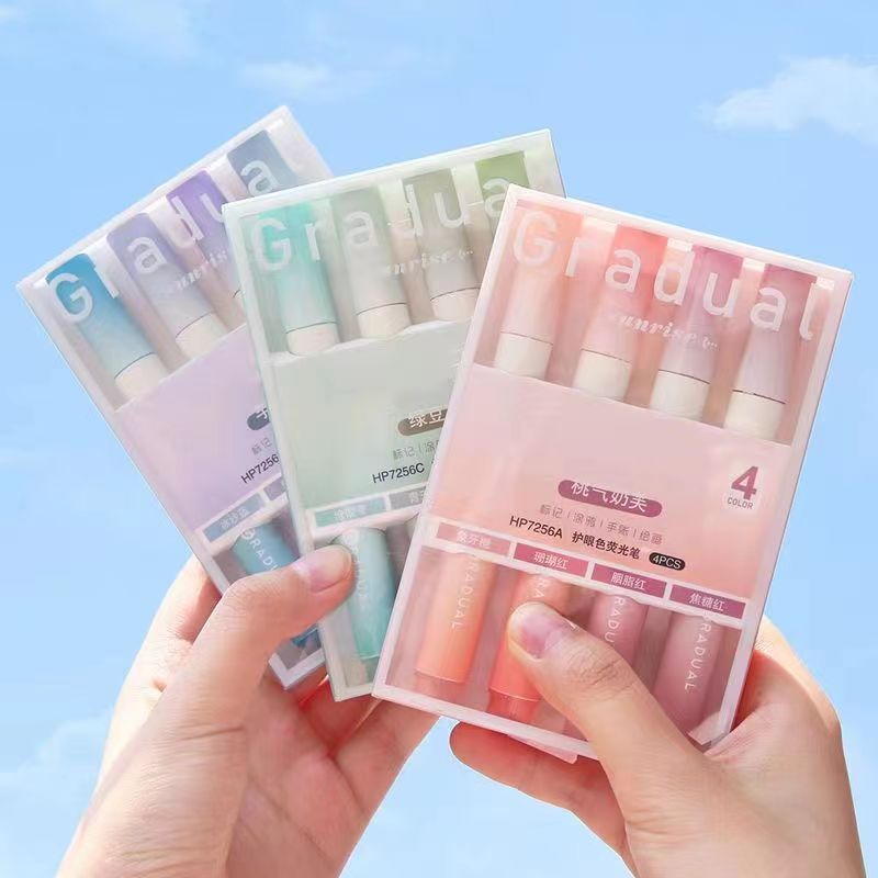 

1 SET ISI 4 HIGHLIGHTER GRADUASI WARNA SOFT LEMBUT AESTHETIC STABILO