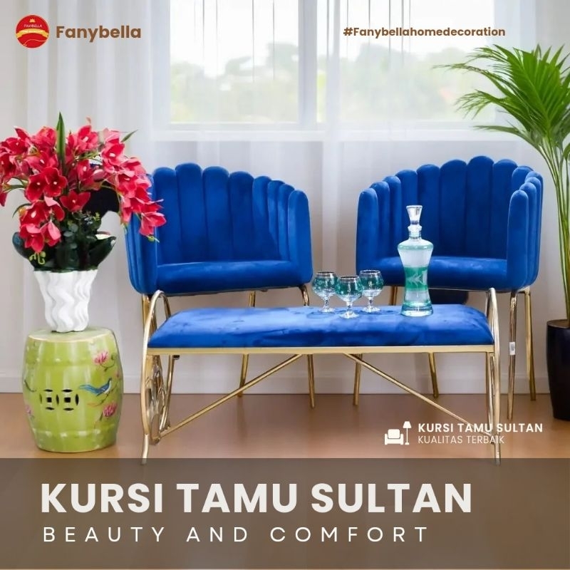 Pajangan Kursi Sultan Satu Set Meja Kursi Dekorasi rumah Minimalis