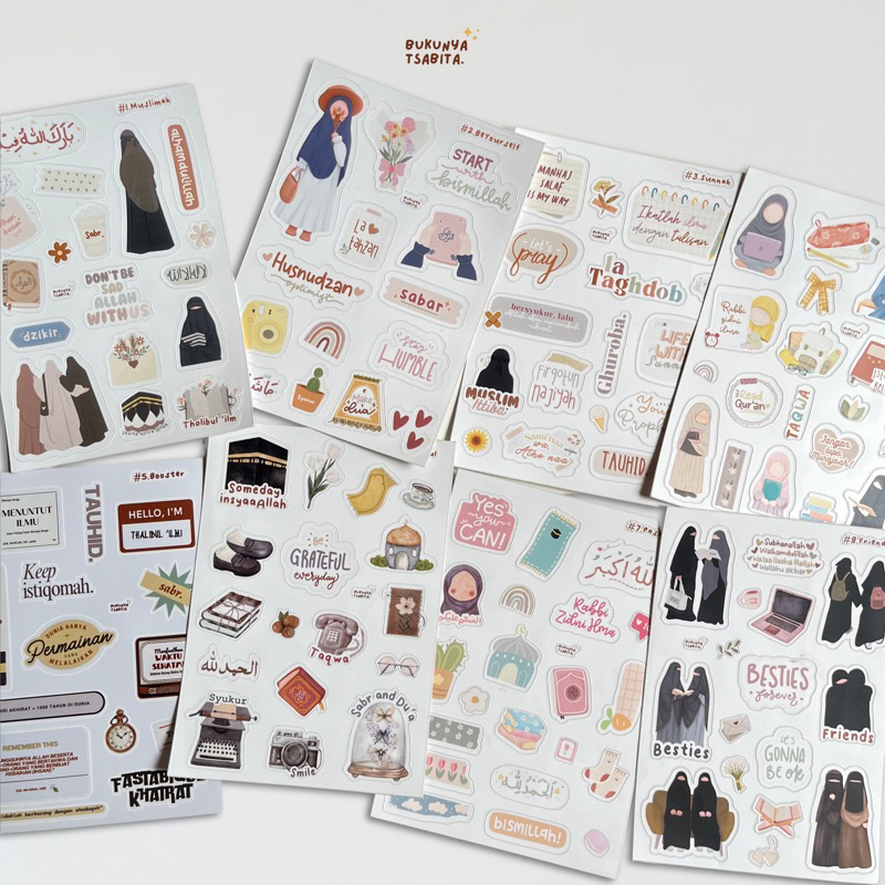 

Stiker Sheet Jurnal ScarpBook Tumbler Hp Aesthetic Faceless Muslimah Sunnah Quotes Muslim Hadits Ayat Al Quran Manhaj Salaf Sticker