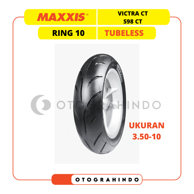 BAN LUAR MOTOR VESPA SCOOTER MATIC MAXXIS VICTRA S98CT 350-10 RING 10 TUBELESS MOTOR VESPA