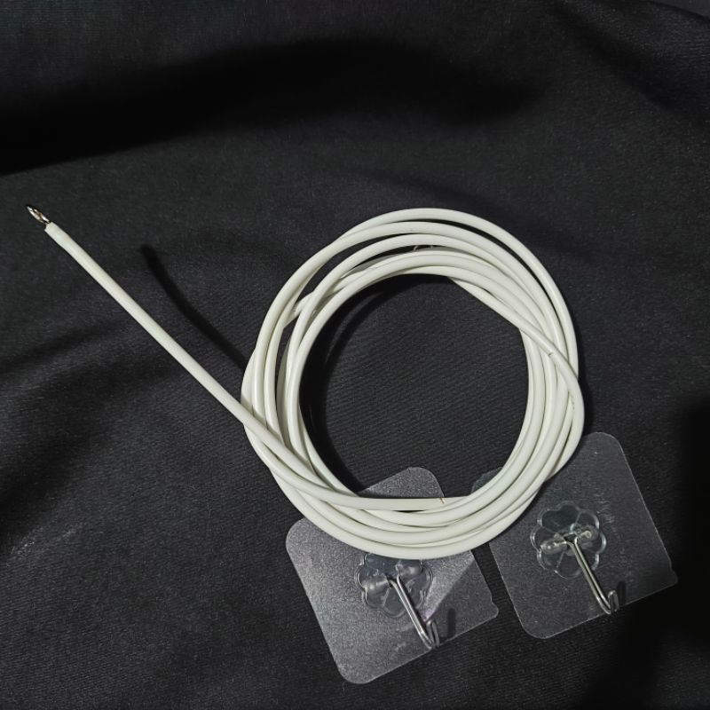 Kabel kawat spiral dan hook gorden kolong dapur