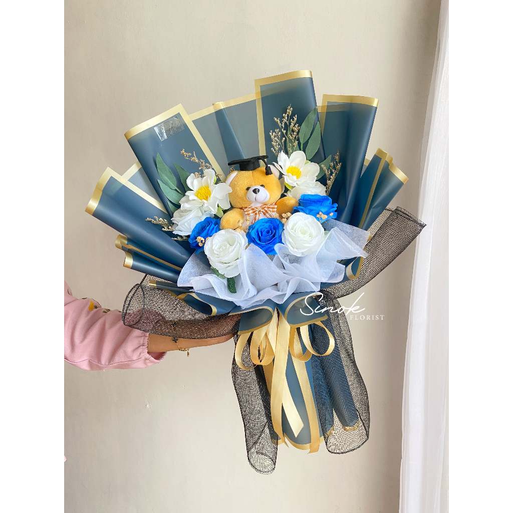BUKET BONEKA WISUDA / BUKET WISUDA / BUCKET BUNGA PALSU / BUKET WISUDA UKURAN BESAR