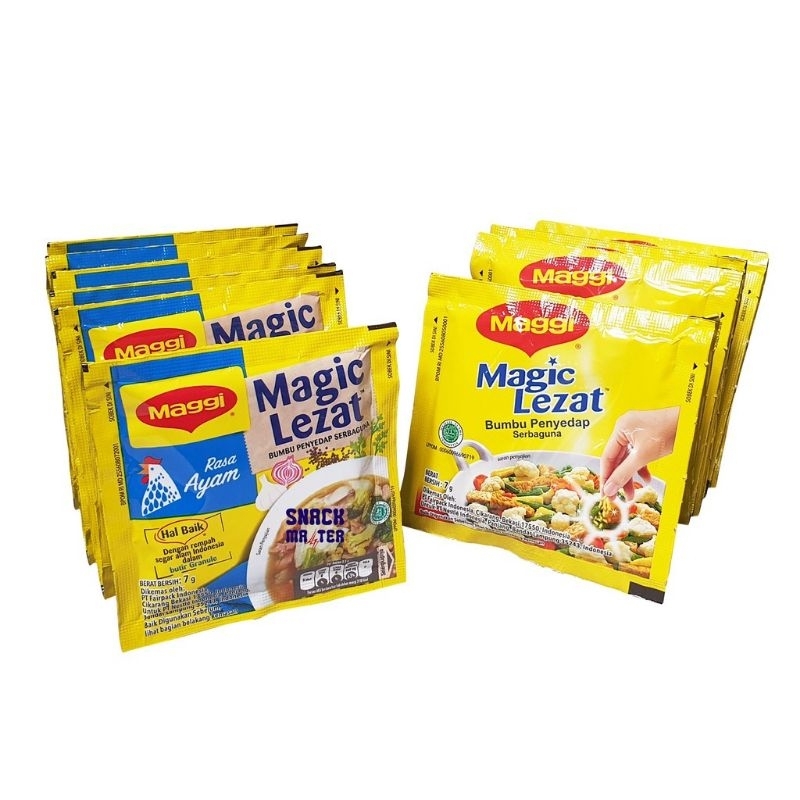 

MAGGI MAGIC LEZAT BUMBU PENYEDAP SEEBAGUNA RENCENG NETTO 12 PCS X 7 GR