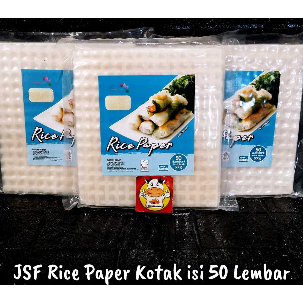 

JSF RICE PAPER KOTAK ISI 50 LEMBAR-FROZEN FOOD-BRONTZ JOGJA