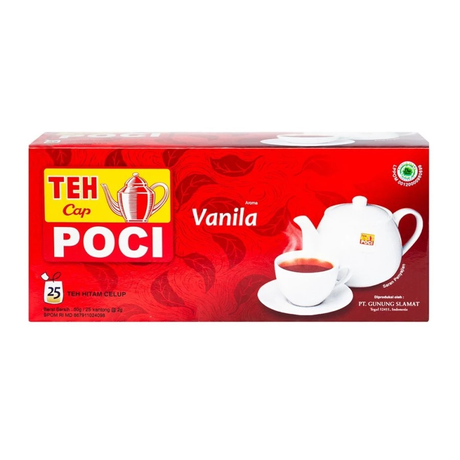 

Poci Teh Hitam Celup Vanila ISI 25 x 2g