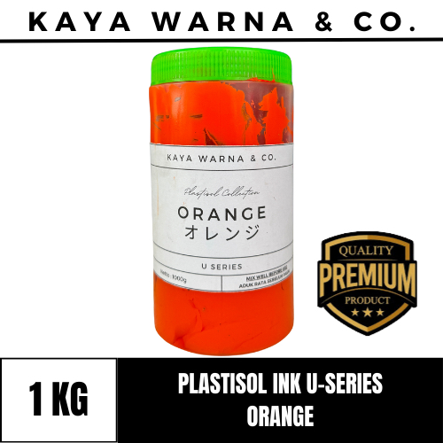 

Tinta Sablon Plastisol Ink ORANGE U-Series KAYA WARNA & CO. (1kg)