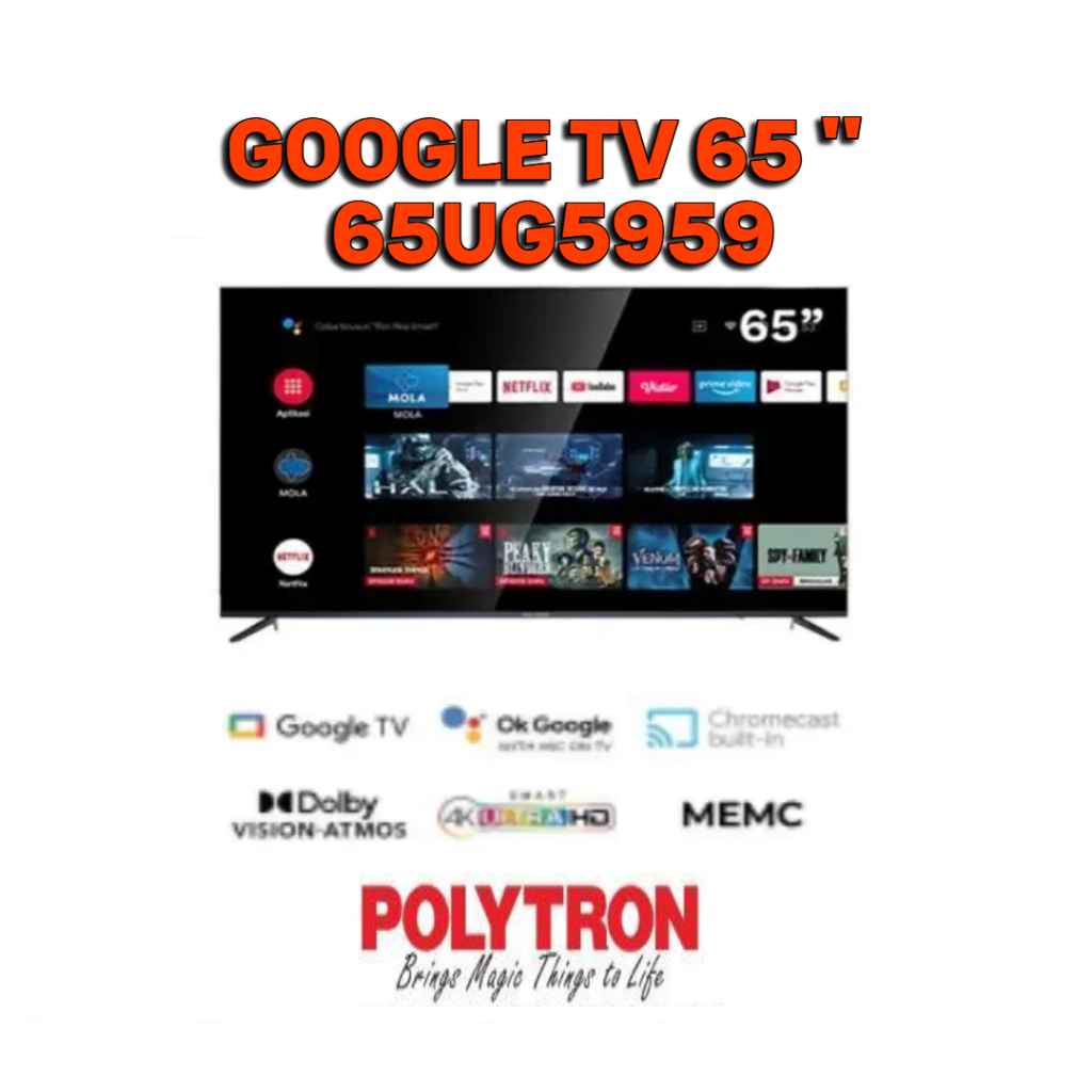 TV LED POLYTRON ANDROID YOUTUBE 65'' 65UG5959 TV POLYTRON LED ANDROID YOUTUBE 65 INCH 65UG5959 FREE 