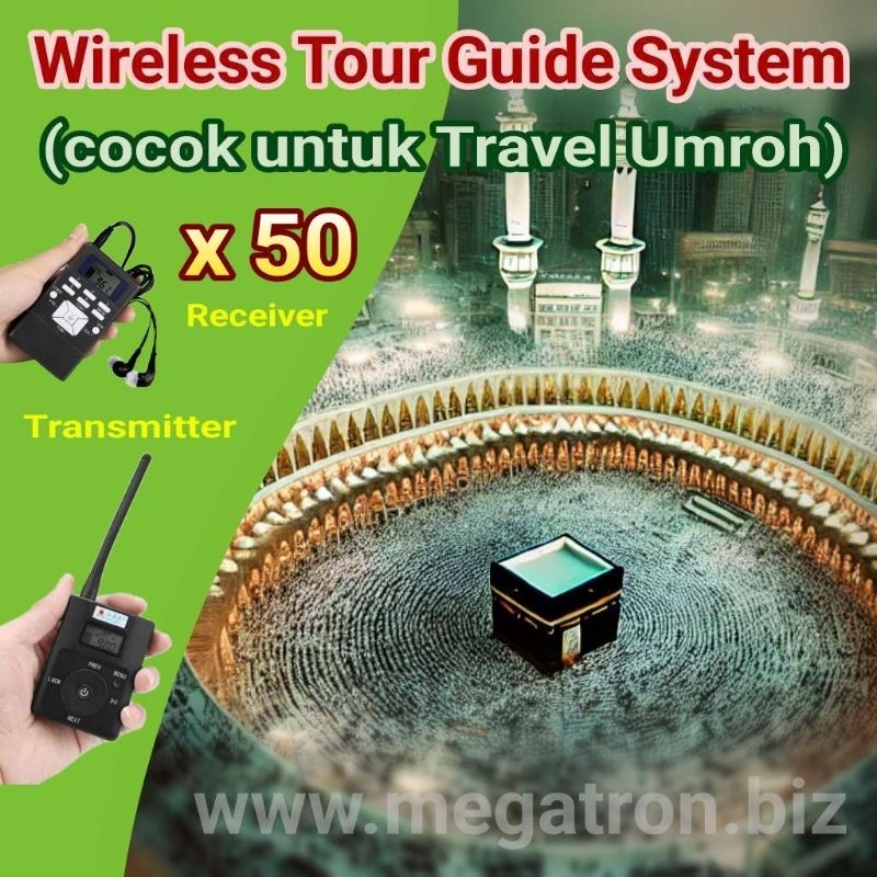 Audio Tour Guide System (50 Receiver) - cocok untuk Audio Travel Umroh dan Haji