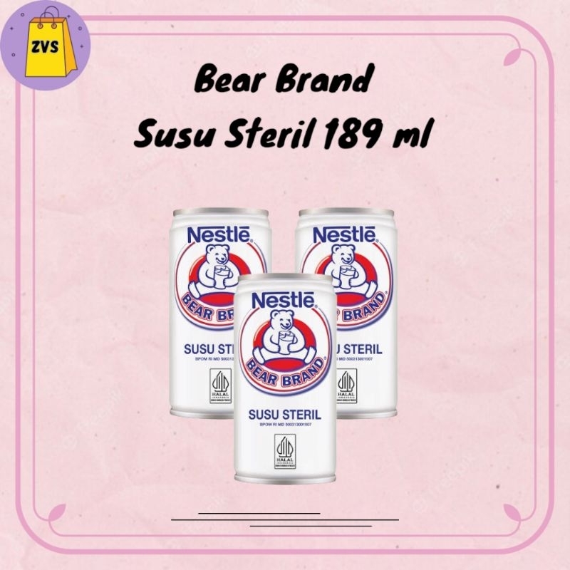 

Bear Brand Susu Steril 189ml / Susu Bear Brand 189ml / Susu Beruang 189ml / Susu Steril Beruang 189ml