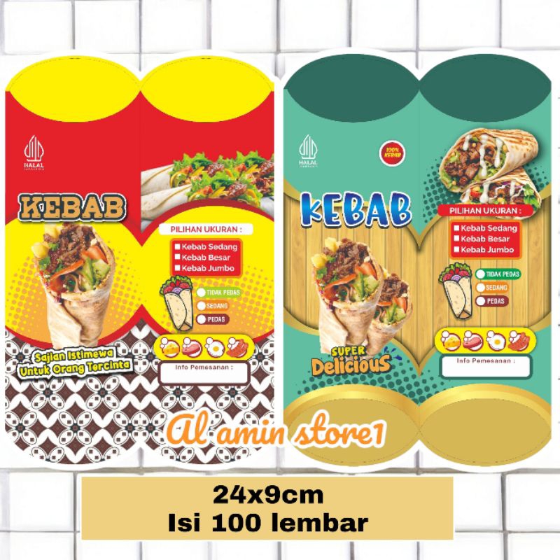 

Kemasan kebab murah / wadah bungkus kebab 100 lembar termurah