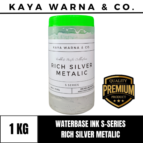 

Tinta Sablon Waterbase Ink SILVER S-Series KAYA WARNA & CO. (1Kg)