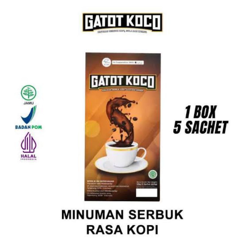 

Paling laris Kopi Gatot Koco, 1Box isi 5 Shaset By DR.Hen Kopi Herbal dengan Bahan alami Plihian Produk Original