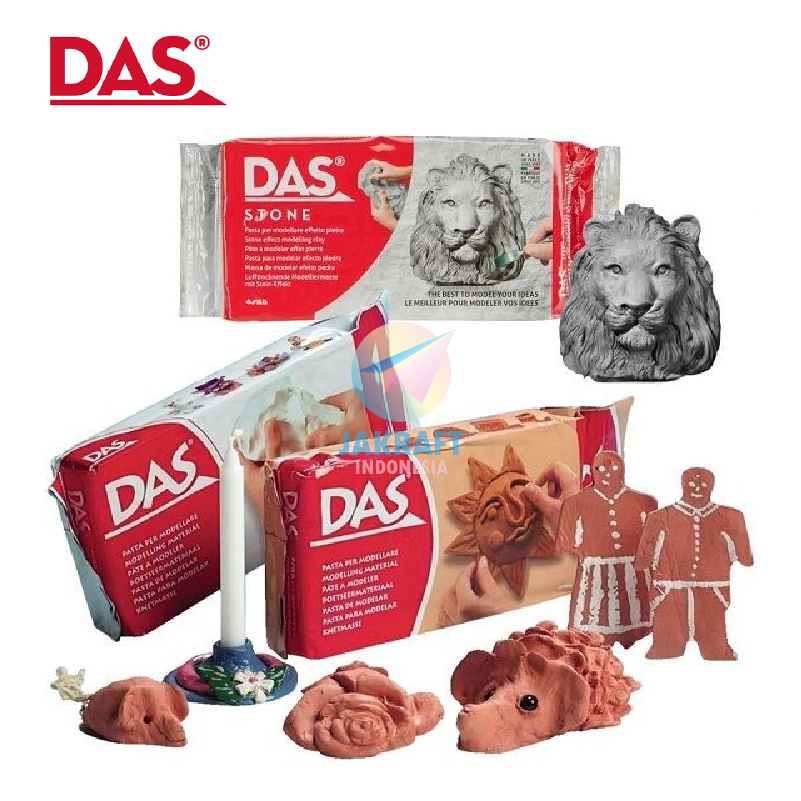 

(1 Pack) DYI Modelling Clay Drying Air DAS 1 KG Kilogram White Putih / Brown Teracota Cokelat Coklat / Stone Batu Grey Abu 1KG Tanah Liat Instant Dry Tanpa Panggang