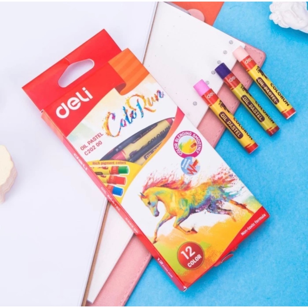 

[SET] DELI Oil Pastel Crayon Colorun Krayon 12/18/24 Warna C202
