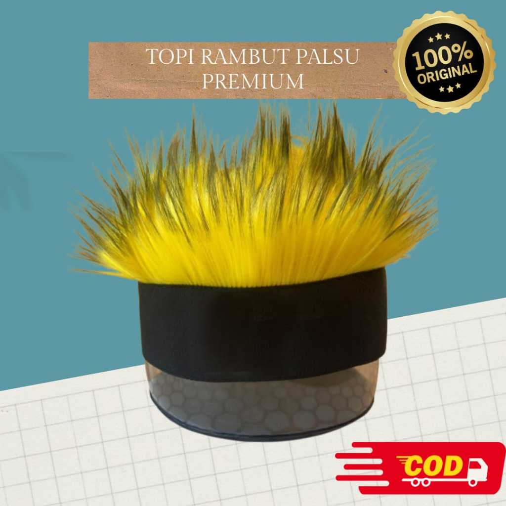 topi premium wik rambut palsu