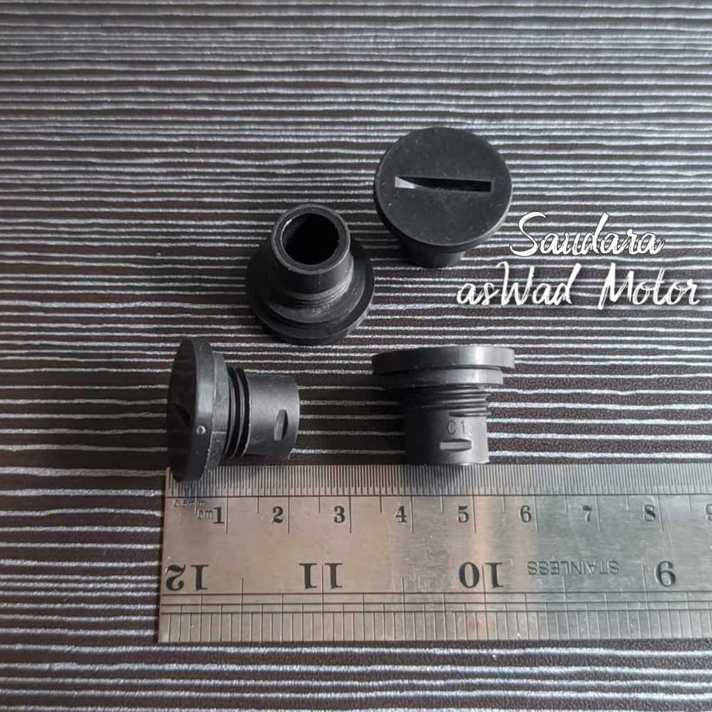 1pcs Baut Tutup Accu Mobil Drat 15mm x 15mm + Seal / Tutup Accu Besar Mobil / Tutup Aki Mobil / Baut