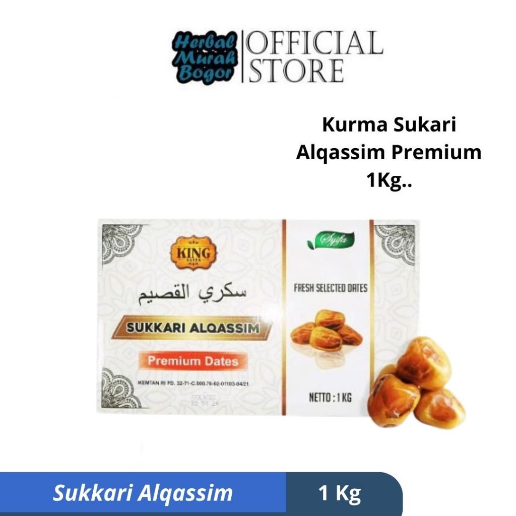 

Kurma Sukari Premium Alqassim 1Kg - King Dates 1Kg Sukkari 1 Kg Fresh Kemtan Termurah