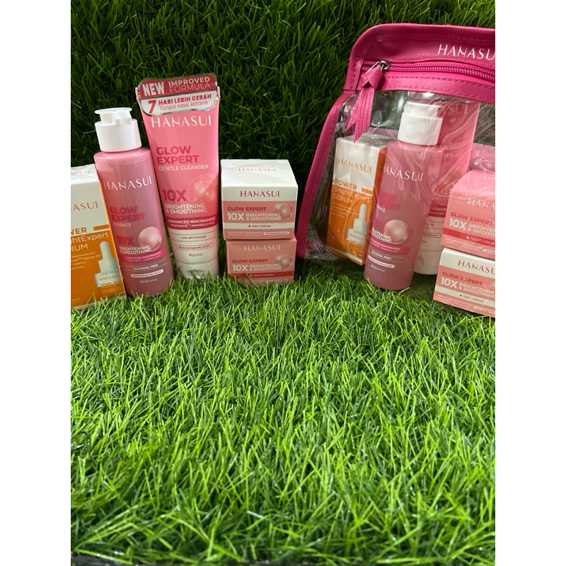 Paket Hanasui Flawless Glow + serum | paket Hanasui Acne + serum