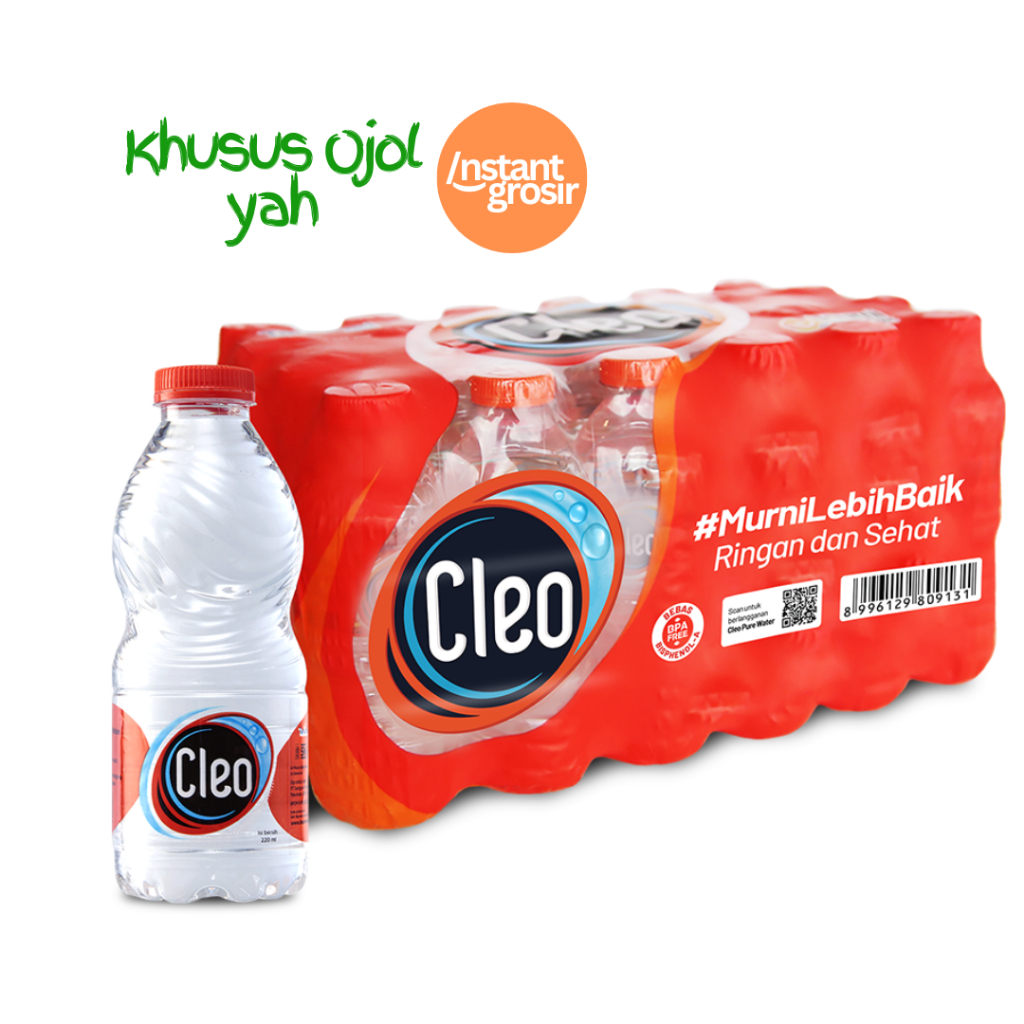 

Cleo Botol Mini Smart 220ml Air Mineral 24pcs/Pack