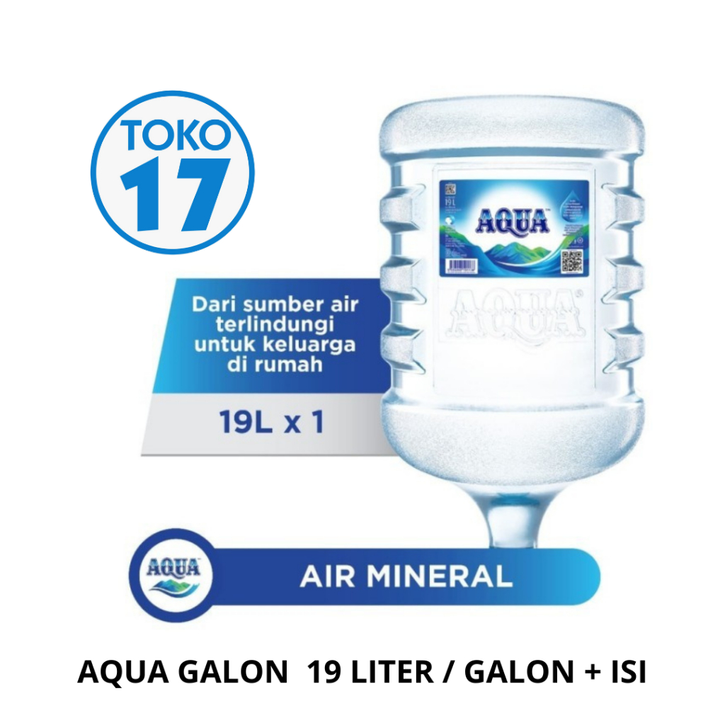 

AQUA GALON 19 LITER / GALON + ISI / AQUA ASLI ORIGINAL / AIR MINERAL AQUA 19LT