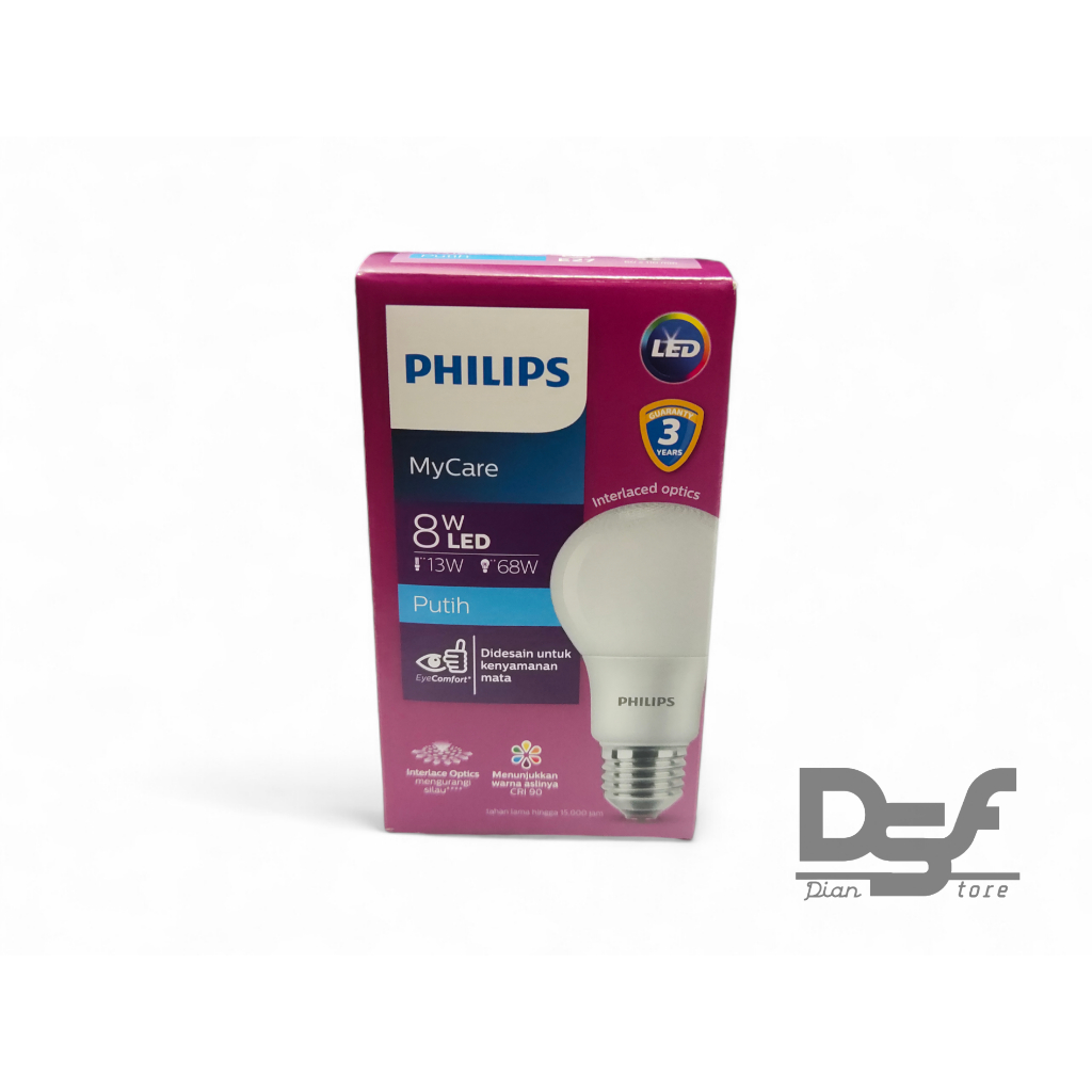 Lampu Bohlam LED Philips 8 watt / Lampu LED 8w Philips MyCare