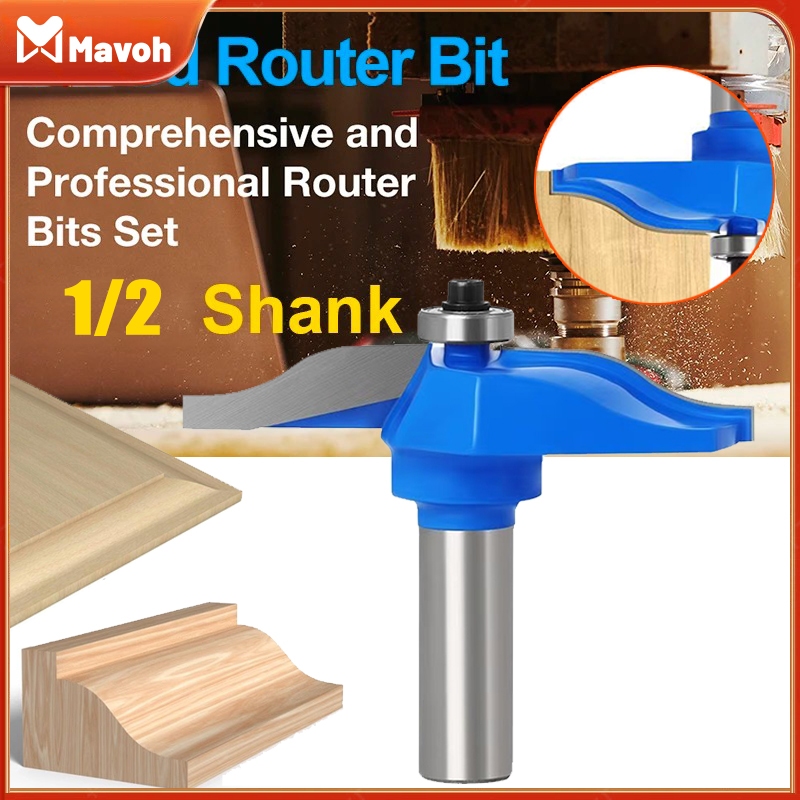 1/2 Shank Kepala Pemotong Mata Router Profil 1/2 76mm Shank Mata Router Profil Panel Kayu Jenis Pemo