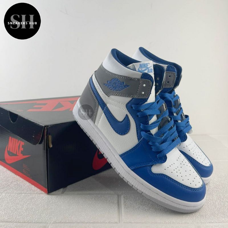 Sepatu Air Jordan 1 High True Blue Original BNIB SEPATU UNISEX Free kaos kaki