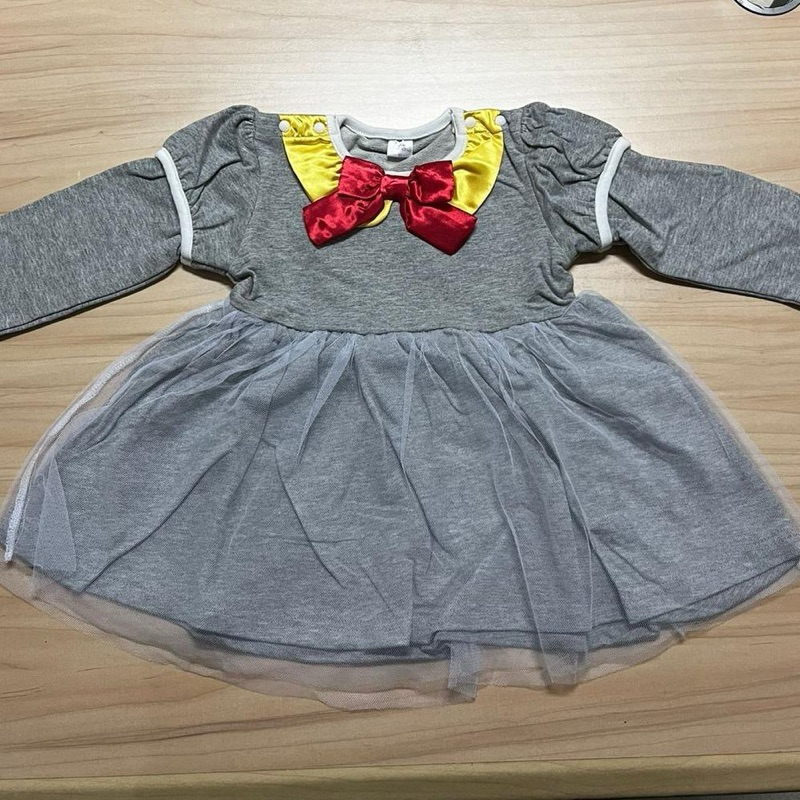 Baju Anak Bunga Lengan Panjang Dress Dres Anak Wanita Lucu Imut Lebaran Ramadhan Cewek Cantik Kecil 