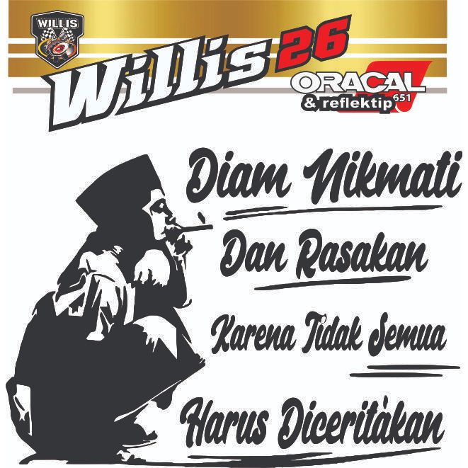 Cutting Sticker Stiker MOTOR Mobil Variasi  Kata Kata WINDSHIED MOTOR PCX NMX DLL