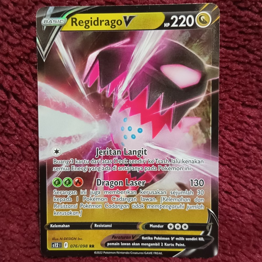 Regidrago V RR s12 - Pokemon TCG Indonesia foil holo