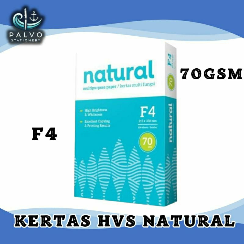 

KERTAS HVS NATURAL 70GSM A4 / KERTAS HVS FOTOCOPY A4